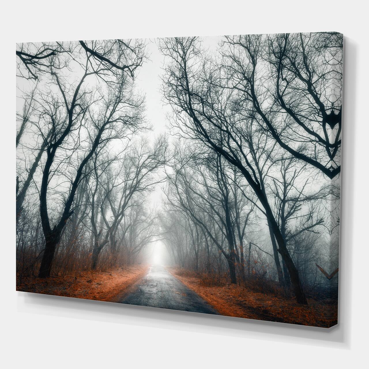 Designart - Mystic Road in Forest - Landscape Photography Canvas Print